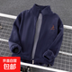 Children's Polar Fleece Jacket 2025 Autumn and Winter New Warm Tops for Boys and Girls Casual Zipper Fleece Stand Collar Jacket Navy Blue Heavy High Quality 150
