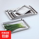 Lunsheng food grade stainless steel tray rectangular commercial square plate barbecue plate grilled fish plate steamed rice plate serving basin 410 stainless steel thickened 32*22*2 shallow plate