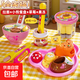 New ramen pudding feeding toy creative decompression children's toy girl cute simulation strawberry pudding set ramen set + ice cream pudding + jelly pudding + bear bento