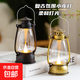 Camping lamp, creative retro portable night light, Internet celebrity mini atmosphere pony lamp, desktop posing oil lamp, retro portable night light, black 1 pc