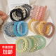 New style seamless phone cord hair tie high ponytail ball head durable hair tie high elastic small fresh hair tie FQ176-random color 2 pieces