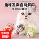 Cat toy ball, cat teasing stick, mouse-shaped self-pleasure and boredom relief artifact, door-to-door delivery, one caged rat (randomly mixed colors)