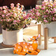 Leaves move with the wind in the outdoor courtyard, simulated sika deer ornaments, resin animal model sculptures, garden furnishings, desktop entrance decorations, small sika deer
