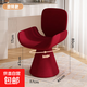 Medieval style dressing table stool bedroom girls makeup chair Internet celebrity light luxury high-end dressing stool backrest retro streamer chair-red velvet cloth
