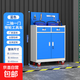 Auto repair tool cart multi-functional mobile drawer-type storage cabinet workshop factory heavy-duty hardware tool cabinet two drawers and one door wheeled tool cart