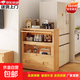 Solid wood sideboard wall storage cabinet integrated living room tea cabinet dining table side cabinet storage cabinet wall cabinet tea bar machine large capacity five layers 60 30 160CM