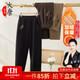 Lady of the Tang Dynasty, middle-aged and elderly women's pants, mother's autumn and winter velvet pants, grandma's straight trousers, old lady's loose outer casual pants