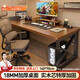 Quanpinwu solid wood computer desk desktop double desk office desk workbench student e-sports table home game table 140