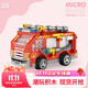 Lizhi (Loz) small building blocks assembled children's toy car model National Day birthday gift for boys and girls 8620 fire truck