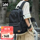 Lee trendy backpack male high school student school bag female casual backpack large capacity travel junior high school computer bag black