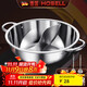 Hanxiao Olla Caliente de Pato mandarín de Acero Inoxidable Olla Especial Cocina de inducción Olla Caliente Olla Caliente Comercial para el hogar Olla Caliente Shabu-Shabu Olla de Pato mandarín Engrosada con Tapa - Adecuada para 5-7 Personas 32 cm