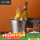 CLITON stainless steel creative ice bucket with handle red wine beer champagne ice cube bucket champagne bucket bar ktv curling