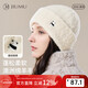 JIUMU sheep wool warm woolen hat autumn and winter knitted hat cold hat winter hat winter outdoor ear protection cold hat women winter