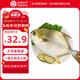 Global Aquatic Products South China Sea Golden Pomfret 550g 1 piece BAP certified marine fish and aquatic products fresh fish hot pot barbecue seafood