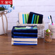 Gold size pure cotton men's business colorful striped face wash towel, cut velvet style, couple's household adult and children's face wash towel, sweat-proof towel, soft, water-absorbent, thick and durable, 36*36CM, blue and brown, 2 packs