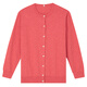 MUJI Women's Cotton Strong Twist Round Neck Cardigan W8SA844 Smoked Orange M