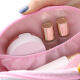 WEEKEIGHT Korean simple cosmetic bag girl portable cloth small storage bag cute travel mini hand lipstick bag waterproof pink alpaca