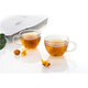 Yaji petty bourgeoisie tea cup 100ml transparent resistant belt handle glass tea cup Kung Fu tea set accessories