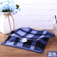 Gold size pure cotton men's business plaid couple's square towel, children's face towel, sweat towel, travel towel, soft, water-absorbent, thick and durable, 36*36CM, blue and brown 2 pieces