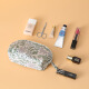 WEEKEIGHT Korean simple cosmetic bag girl portable cloth small storage bag cute travel mini hand lipstick bag waterproof pink alpaca