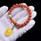 Ouchini Yunnan Natural Baoshan Nanhong Beeswax Bracelet Single Circle Amber Lucky Bag Pendant Bracelet Turquoise Women's Style