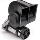 Fabin snail air horn car whistle horn car large truck universal 12V24V electric horn super loud horn Fabin snail air horn black + wiring harness 12V