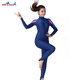 DIVE&SAIL swimsuit women's conservative one-piece long-sleeved sun protection quick-drying breathable wetsuit surfing snorkeling suit couple swimsuit men's blue 2XL