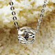 Jinduoxi Jewelry Pt950 platinum pendant hollow transfer beads Lutong platinum hollow necklace men and women large diameter 8mm