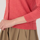 MUJI Women's Cotton Strong Twist Round Neck Cardigan W8SA844 Smoked Orange M