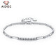 Aido Diamond pt950 platinum bracelet for women, fashionable platinum shiny bamboo flower bracelet gift for girlfriend, weight 4.4-4.6g, length 17+2cm