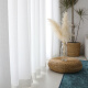 [Please contact customer service for customization] Translucent and opaque gauze curtains for balcony gauze bedroom semi-blackout white curtain finished partition bay window living room simple white - width 2.5*height 2.0m hook processing - 1 piece