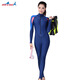 DIVE&SAIL swimsuit women's conservative one-piece long-sleeved sun protection quick-drying breathable wetsuit surfing snorkeling suit couple swimsuit men's blue 2XL