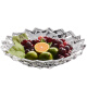 Delisoga glass fruit plate creative ice love deep plate large large capacity European fruit bucket candy dried fruit basket nut snack salad bowl living room home gift decoration