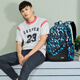 L&M middle school students' schoolbags for men and women, Korean version, junior high school students, high school students' backpacks, college students' backpacks, primary school students' large capacity, black and gray (standard version) with watch + pencil case + arm bag