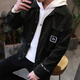 Fuguiniao Jacke Herren 2018 Neuer koreanischer Modetrend Slim Top Herren Hübsche und vielseitige Freizeitjacke Herren 18048FGJ59 Dunkelgrün M