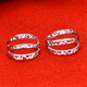 Yuanshengfu New PT950 Round Carved Platinum Ear Bag Fashionable Simple Versatile Platinum Earrings 1.54g