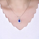 Yongsi Jewelry 4.14 carat white 18K gold natural tanzanite pendant 1.41 carat diamond colored gemstone pendant