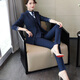 Zi Mei Qiao Business Suit Women's Striped Small Suit Jacket Hotel Real Estate 4S Store Sales Formal Suit Group Work Wear Blue Stripe (Single Suit) XL (Recommended 110-120 Jin Jin equals 0.5 kg)
