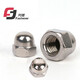 Fangteng 304 stainless steel DIN1587 cap nut M3-M24 ball head decorative nut cap nut fine tooth reverse tooth M10 (2 pieces)