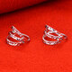 Yuanshengfu New PT950 Round Carved Platinum Ear Bag Fashionable Simple Versatile Platinum Earrings 1.54g