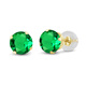 GEM STONE KINGK gold jewelry 1.54 carat emerald earrings 14K gold colorful treasure earrings fashion earrings 3.8 Goddess Day gift yellow 14K gold