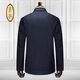 Ding Bronze Tweedmantel für Männer Kurzdünne Wollkaschmirjacke für Männer Herbst neue zentrale Kaderjacke für Männer mittleren Alters und älteren Daddy Anzug Lapel Business Casual Herren Kleidung Marine Blau 170