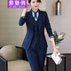 Zi Mei Qiao Business Suit Women's Striped Small Suit Jacket Hotel Real Estate 4S Store Sales Formal Suit Group Work Wear Blue Stripe (Single Suit) XL (Recommended 110-120 Jin Jin equals 0.5 kg)