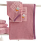 Gold size pure cotton towel bath towel extra thick bath towel towel * 1 bath towel * 1 square towel * 1 purple gift box