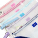 Bolsa de archivos engrosado de la cuadrícula transparente DOMI Impresionante y resistente al desgaste de la oficina e información del hogar Free Free Free Free Smooth Stationery Stationery Bag Drable Bottom 655/653 A5 Pink-No Many