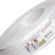 DELIXI BVVB hard sheathed wire three-core 2.5 square copper core wire national standard surface-mounted flat line loose cut white BVVB3*2.51m (1 piece is 1 meter)