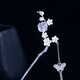 Qianbaolai s925 silver crystal plum blossom hairpin creative antique style beautiful butterfly tassel step shake hairpin crystal plum blossom tassel hairpin 925 pieces