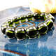 Xiangshi edge ice transparent 14mm Czech meteorite bracelet men and women bracelet glass meteorite