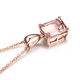 Millais Jewelry 2.21 carat orange pink morganite pendant 18K gold inlaid with diamond natural gemstone women's fashion jewelry necklace without chain. The chain can be customized additionally.