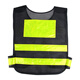 Quxing reflective clothing reflective vest thickened black mesh vest vehicle security duty sanitation safety clothing